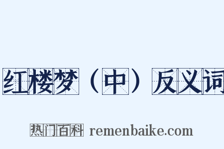 红楼梦（中）反义词是什么意思的图片